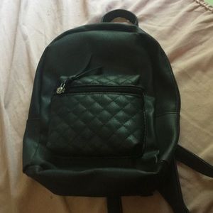 black mini backpack